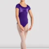 Girls Andie Velvet Cap Sleeve Leotard -Dance Shoes Store CL4142 AMT FRONT