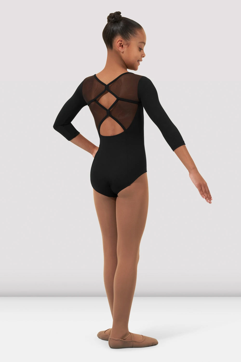 Girls Gemma 3/4 Sleeve Leotard 4 Girls Gemma 3/4 Sleeve Leotard - Image 2