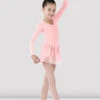 Girls Long Sleeve Skirted Leotard 1 Girls Long Sleeve Skirted Leotard -Dance Shoes Store CL5309 LPK 01