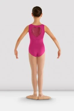 Girls Miame Heart Mesh Leotard