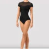 Ladies Eden Mirage Cap Sleeve Leotard -Dance Shoes Store L4302B BLK FRONT