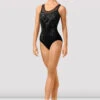 Ladies Lana Mirage Print Scoop Neck Leotard -Dance Shoes Store L4315 BLK FRONT