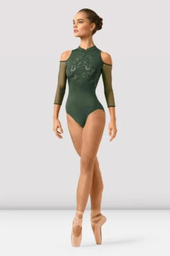 Ladies Indiana Mirage Print 3/4 Sleeve Leotard