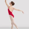 Ladies Sissone Low Back Leotard -Dance Shoes Store L5407 Back RED