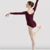 Ladies Premier Long Sleeve Leotard 1 Ladies Premier Long Sleeve Leotard -Dance Shoes Store L5409 BUR 02