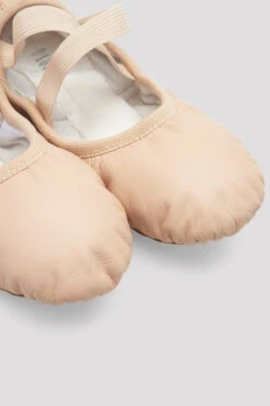 Ladies Odette Leather Ballet Shoes -Dance Shoes Store S0246L PNK 08
