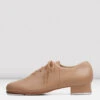 Ladies Jazz Tap Leather Tap Shoes -Dance Shoes Store S0301 TAN OUTSIDE 2