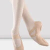 Ladies Pro Elastic Canvas Ballet Shoes -Dance Shoes Store S0621 PNK 01